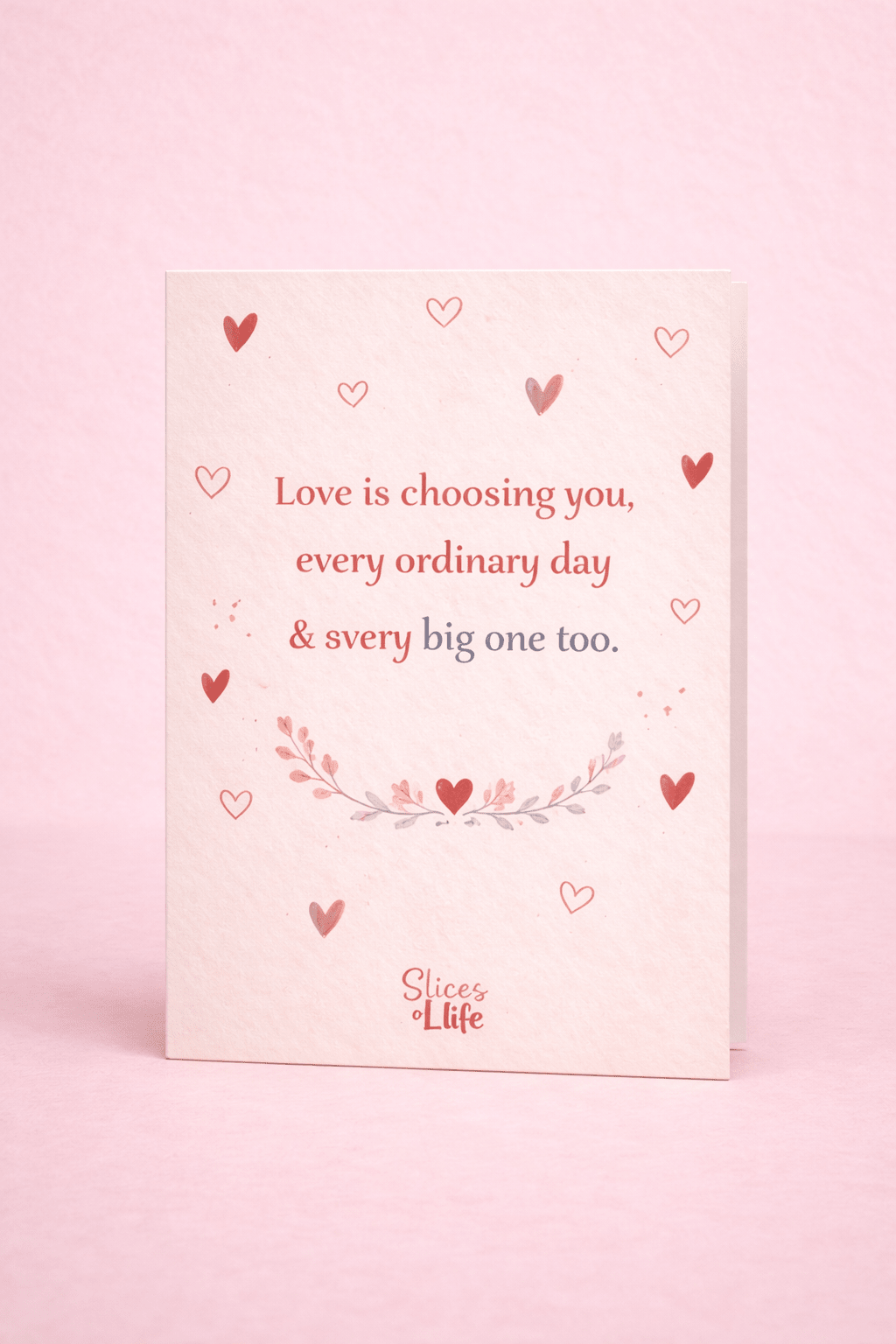 Thoughtful Valentine's Day Mirror Card For Your Loved One